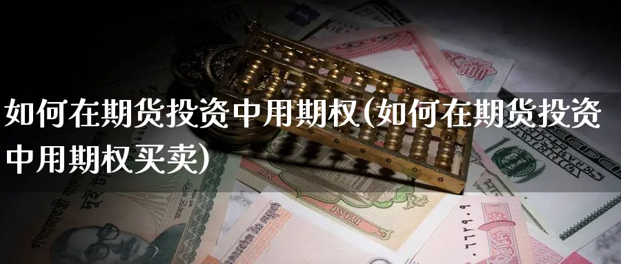 如何在期货投资中用期权(如何在期货投资中用期权买卖)_https://www.xmhbzsgs.com_理财百科_第1张