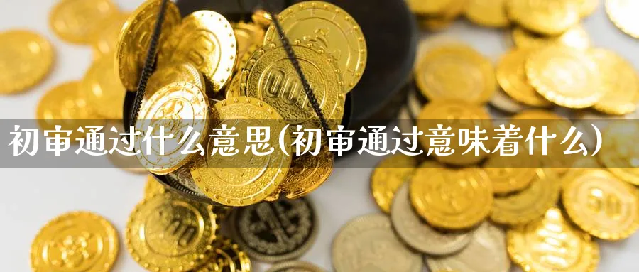 初审通过什么意思(初审通过意味着什么)_https://www.xmhbzsgs.com_期货直播_第1张