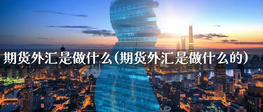 期货外汇是做什么(期货外汇是做什么的)_https://www.xmhbzsgs.com_内盘期货_第1张