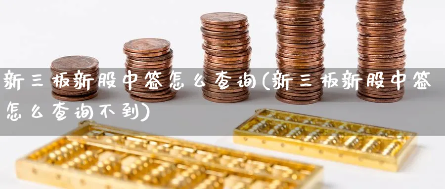 新三板新股中签怎么查询(新三板新股中签怎么查询不到)_https://www.xmhbzsgs.com_内盘期货_第1张